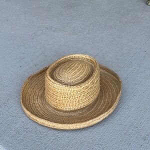 Vintage Dobbs Fifth Avenue New York Straw Fedora Hat Size 7 1/8 Made in USA